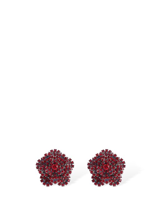 Magda Butrym Flower Crystal Clip-on Earrings