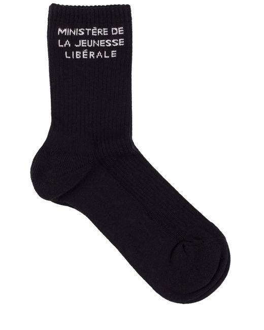 Liberal Youth Ministry Logo Intarsia Cotton Blend Socks