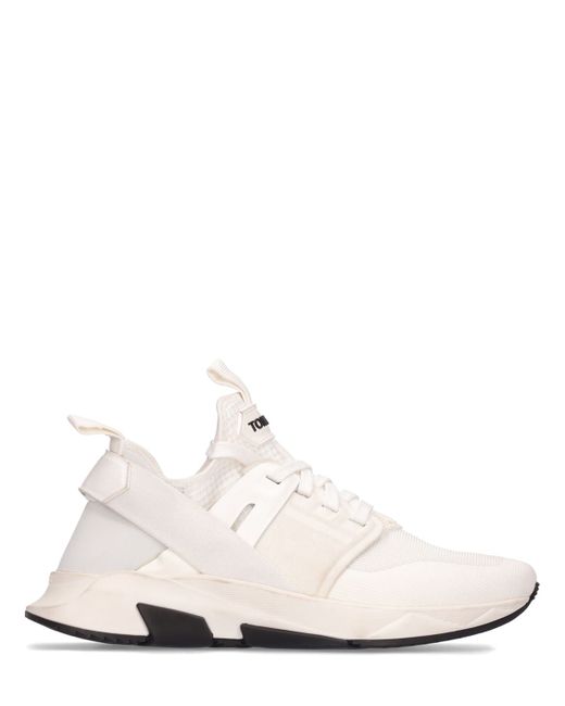 Tom Ford Alcantara Tech Leather Low Sneakers