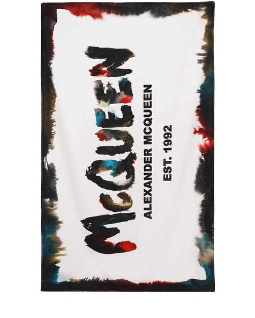 Alexander McQueen Graffiti Cotton Beach Towel