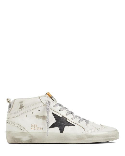 Golden Goose 20mm Mid Star Leather Sneakers