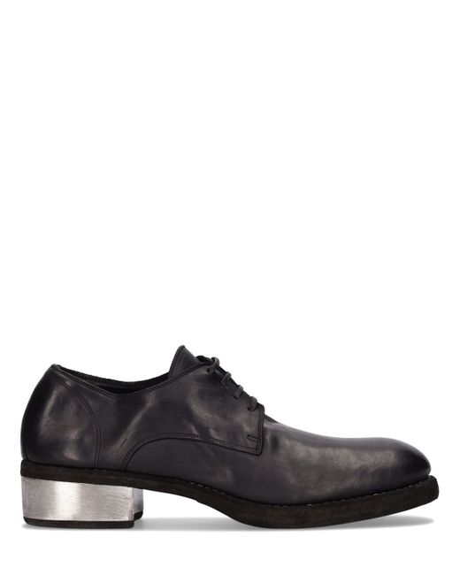 Guidi 1896 Derby Leather Lace-up Shoes W/metal Heel