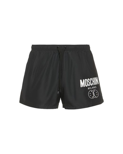 Moschino Logo Print Tech Swim Shorts