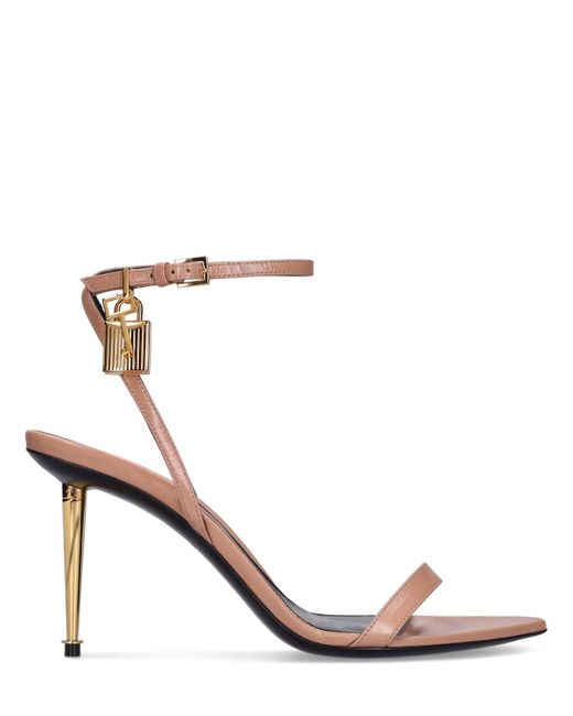 Tom Ford 85mm Padlock Leather Sandals