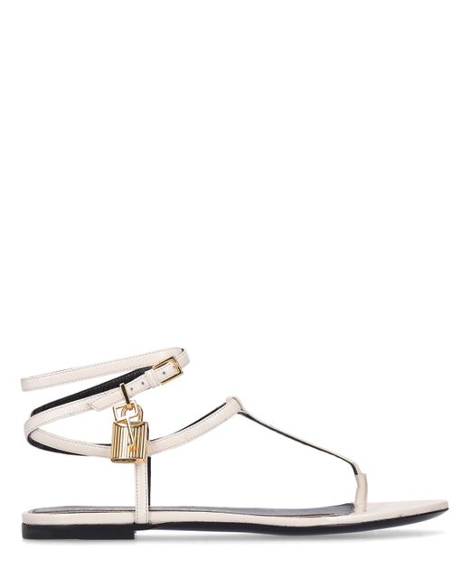 Tom Ford 10mm Leather Thong Sandals
