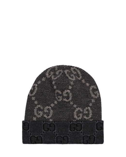 Gucci Gg Wool Knit Beanie Hat