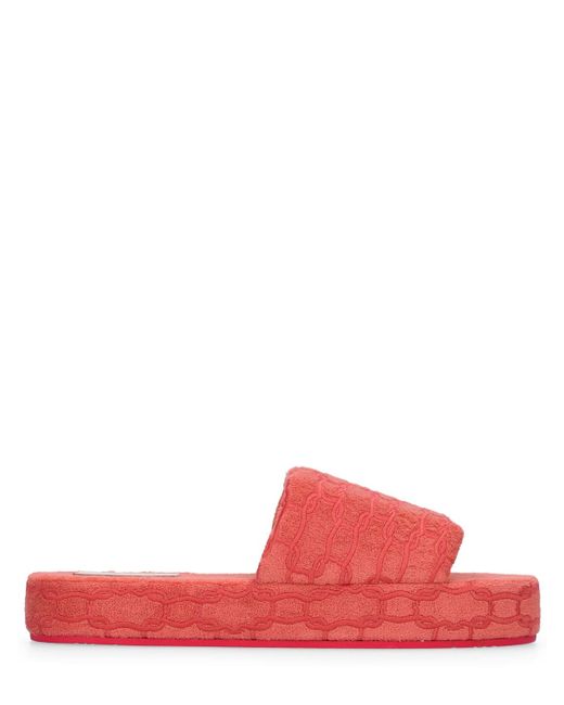 Agnona Stretch Cotton Terry Slippers