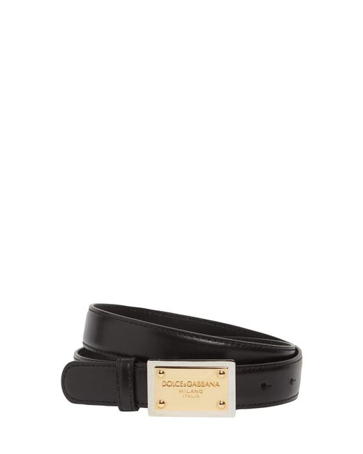 Dolce & Gabbana 2.5cm Logo Leather Belt