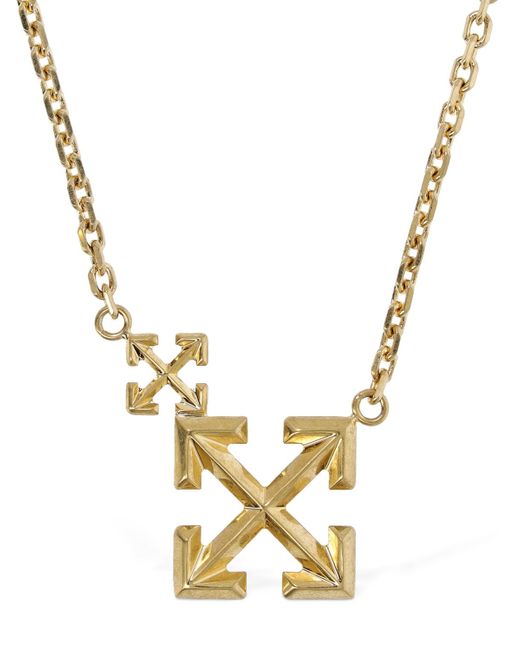 Off-White Double Arrow Charm Necklace