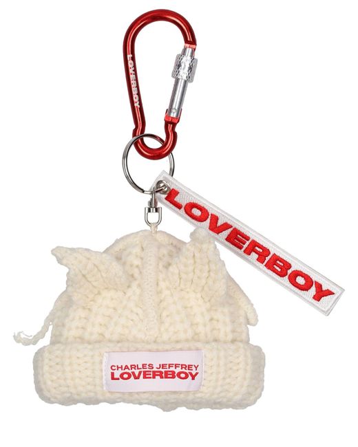Charles Jeffrey Loverboy Chunky Ears Beanie Lambs Wool Key Ring