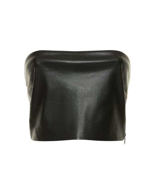 The Andamane Gwen Faux Leather Tube Top