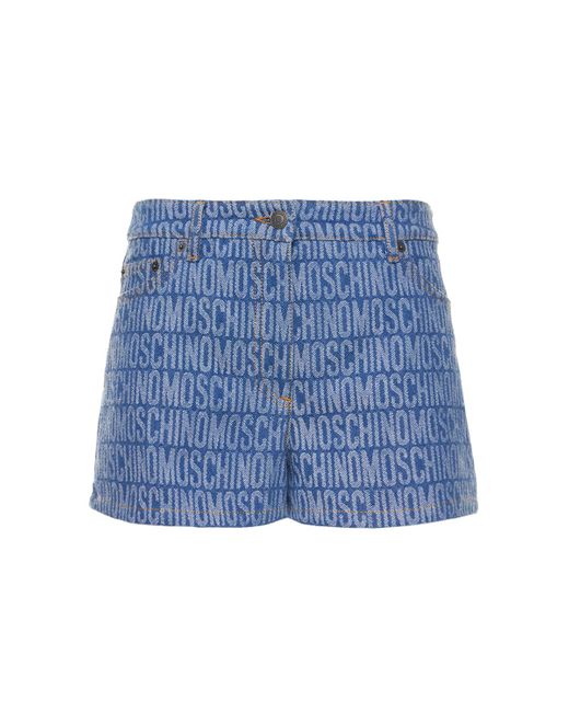 Moschino Jacquard Logo Mini Shorts