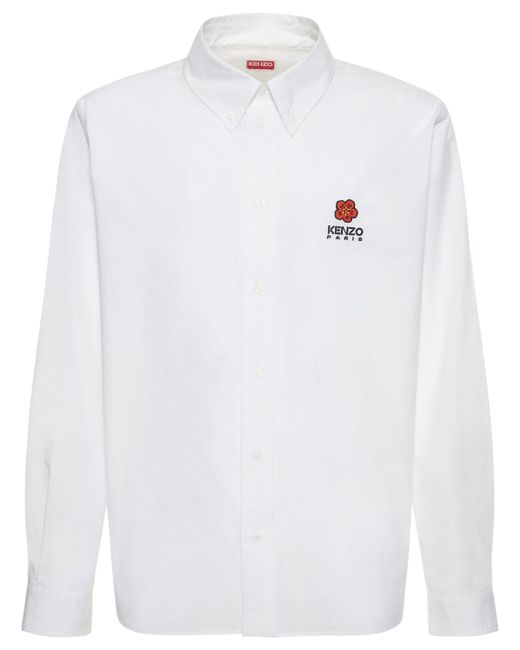 KENZO Paris Boke Logo Cotton Poplin Shirt