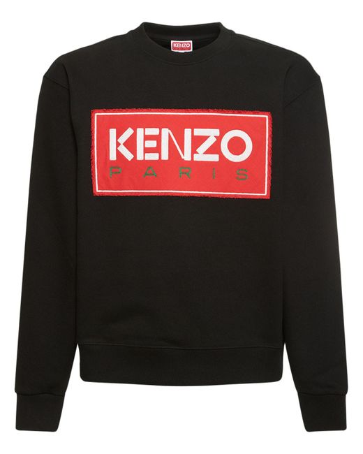 KENZO Paris Logo Cotton Molleton Sweatshirt