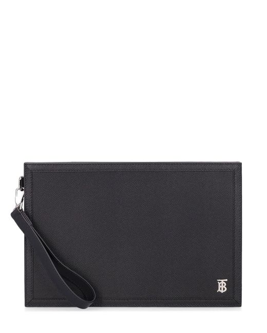 Burberry Frame Grained Leather Pouch