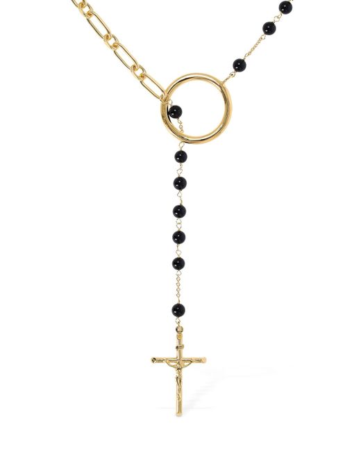 Dolce & Gabbana Sphere Cross Pendant Long Necklace