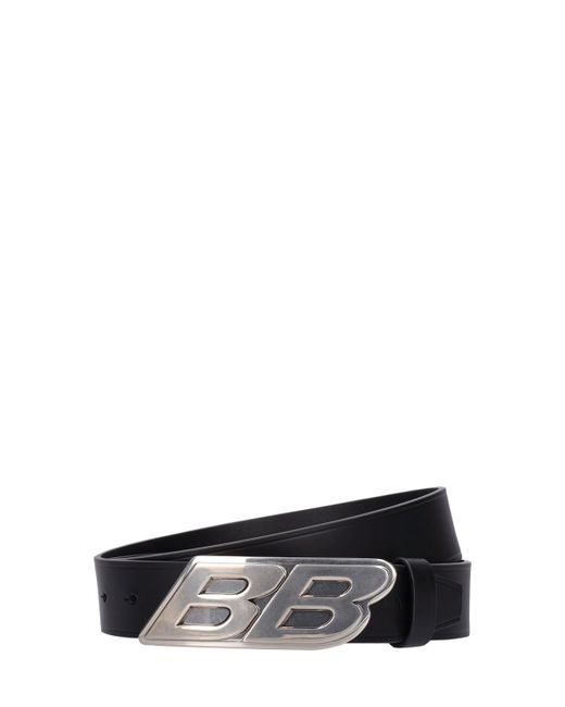 Balenciaga 3.5cm Bb Moto Leather Belt