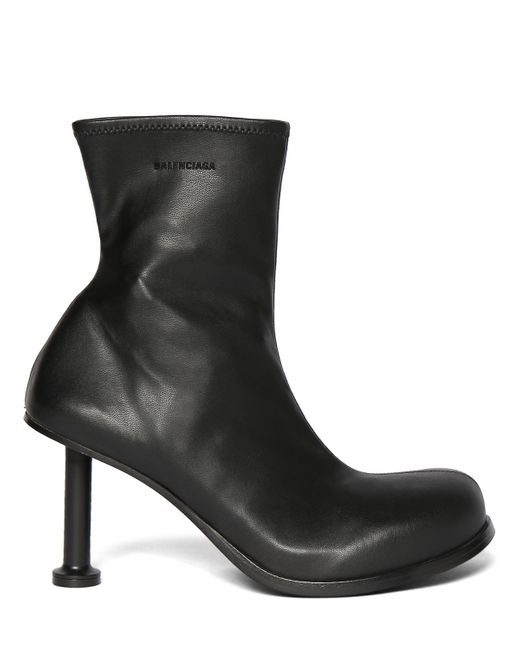 Balenciaga 80mm Mallorca Faux Leather Ankle Boots