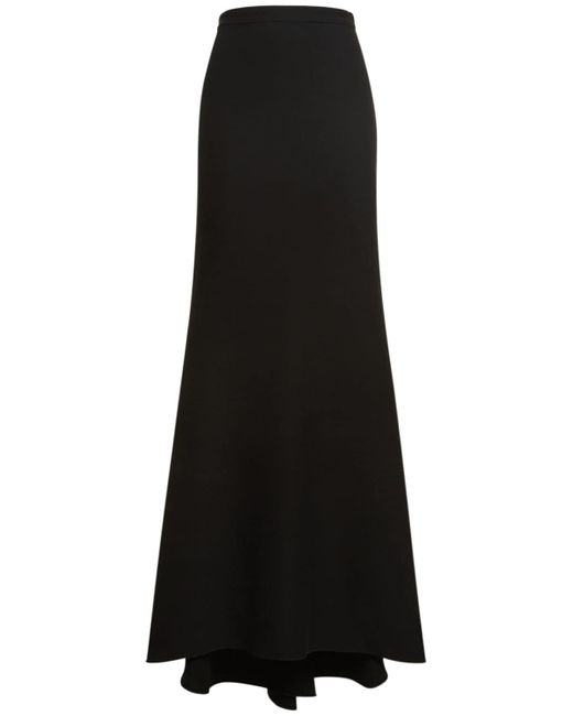 Valentino Silk Cady Long Column Tail Skirt