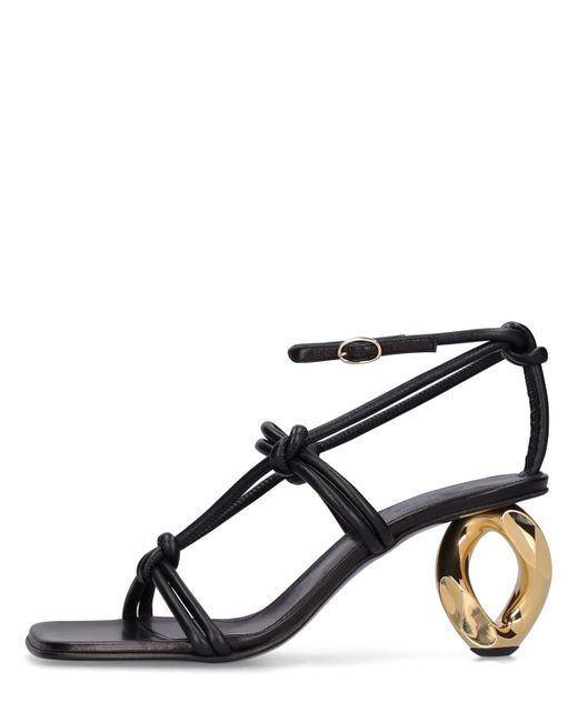 J.W.Anderson 75mm Leather Chain Heel Sandals