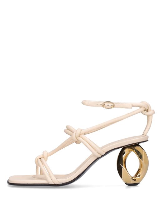 J.W.Anderson 75mm Leather Chain Heel Sandals
