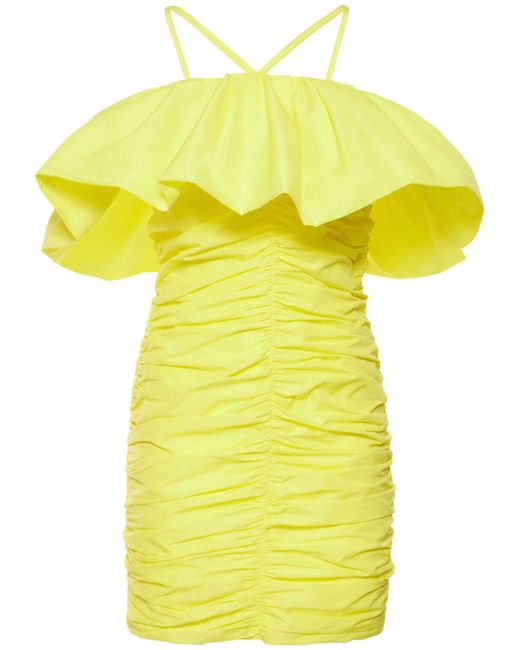 Msgm Ruched Nylon Mini Dress