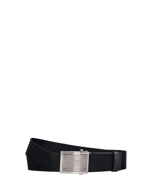 Dolce & Gabbana 3.5cm Logo Webbing Belt
