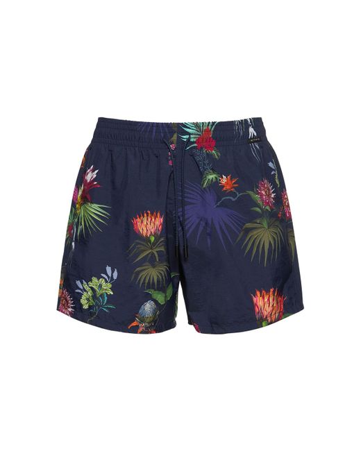 Etro Flower Print Nylon Swim Shorts