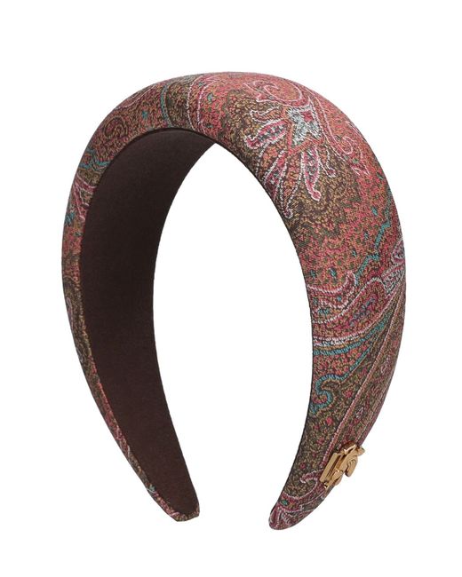 Etro Paisley Silk Padded Headband