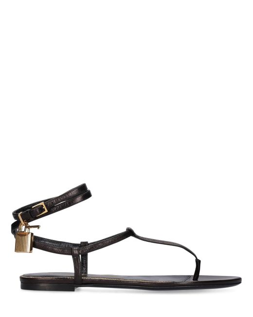 Tom Ford 10mm Leather Thong Sandals