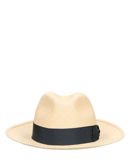 Borsalino Amedeo 7.5cm Brim Straw Panama Hat