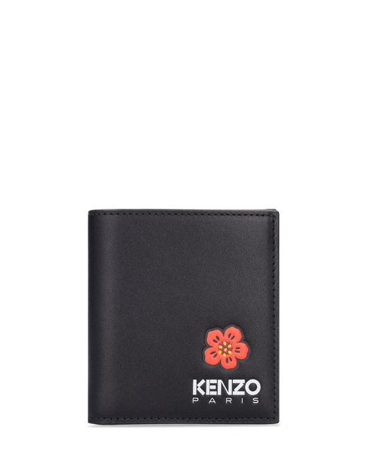 KENZO Paris Boke Print Leather Mini Fold Wallet