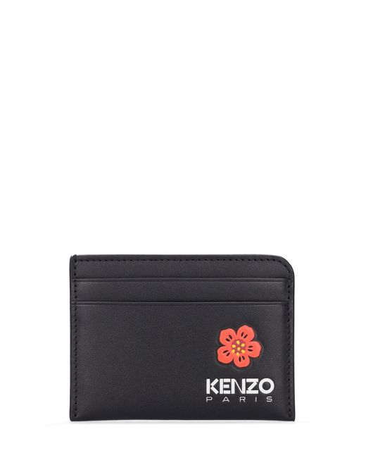 KENZO Paris Boke Print Leather Card Holder