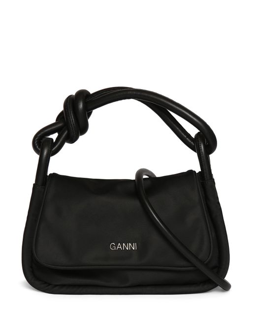 Ganni Knot Flap Over Shoulder Bag