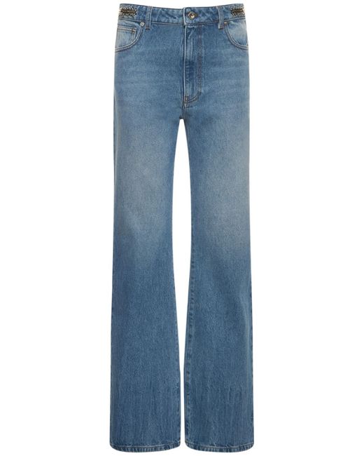 Paco Rabanne Embellished High Rise Jeans