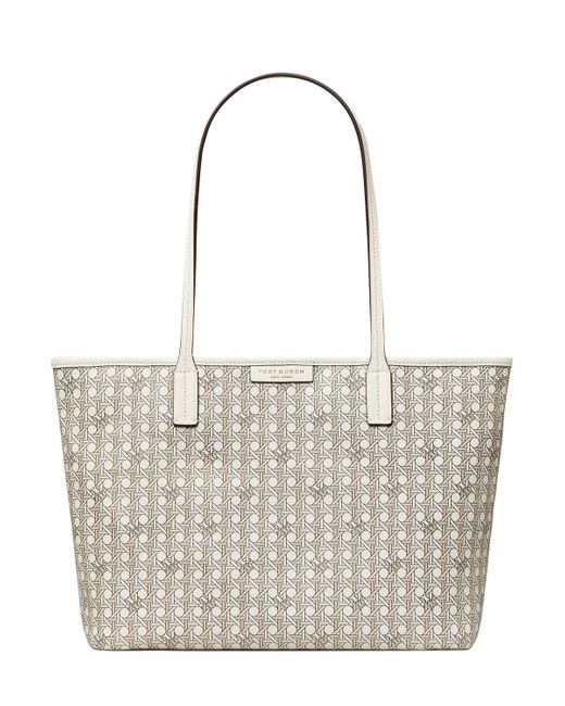 Tory Burch Small Coated Cotton Zip Tote Bag