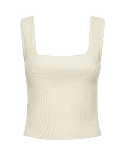 Reformation Julia Ribbed Stretch Cotton Tank Top