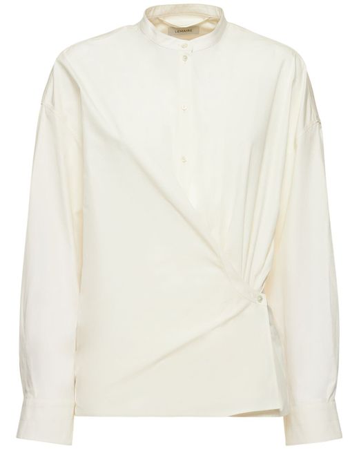 Lemaire Officer Collar Twisted Cotton Shirt