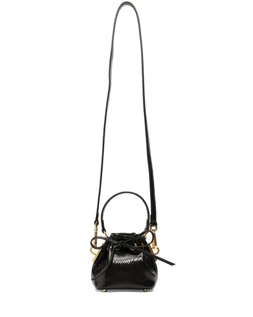 Alexandre Vauthier Mini Bbag Embossed Leather Bucket Bag