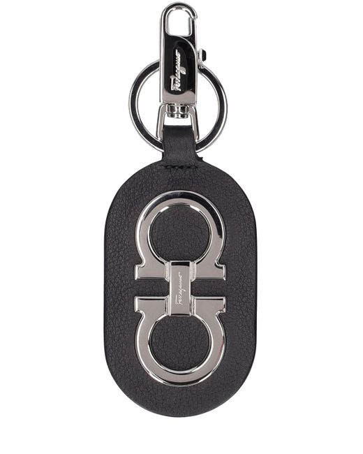 Ferragamo Logo Leather Key Ring