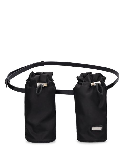 Ferragamo Tes Davis Leather Nylon Crossbody Bag