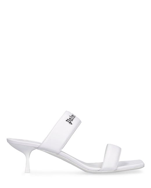 Palm Angels 55mm Logo Leather Sandals