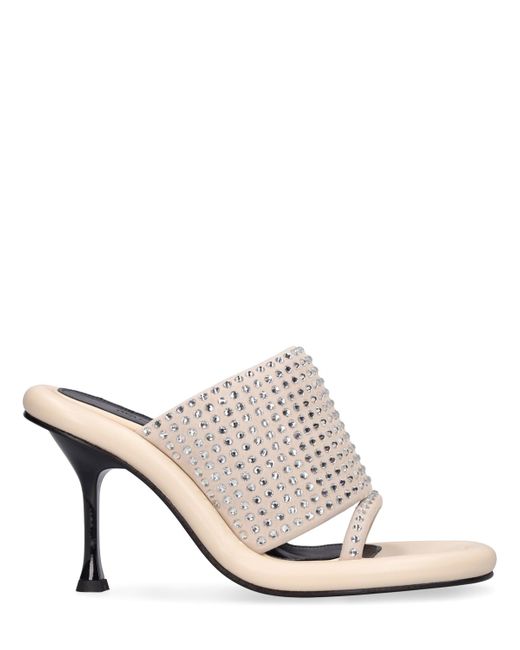 J.W.Anderson 90mm Bumper Leather Crystal Mules