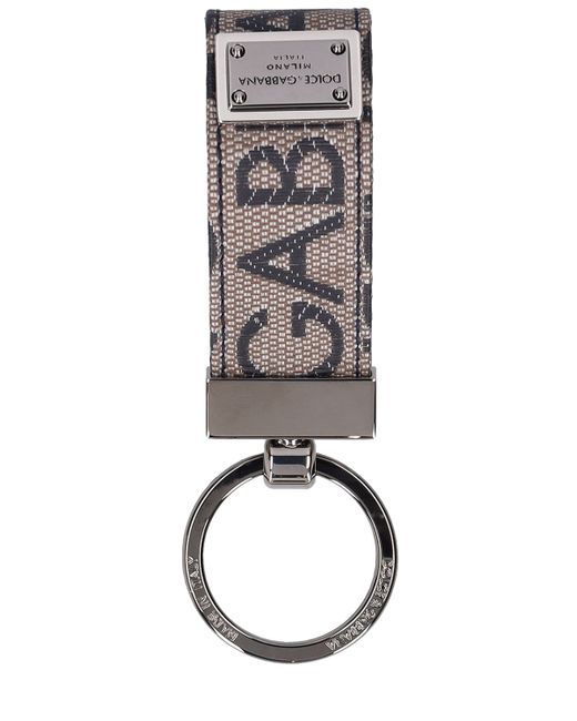 Dolce & Gabbana Coated Logo Jacquard Key Ring