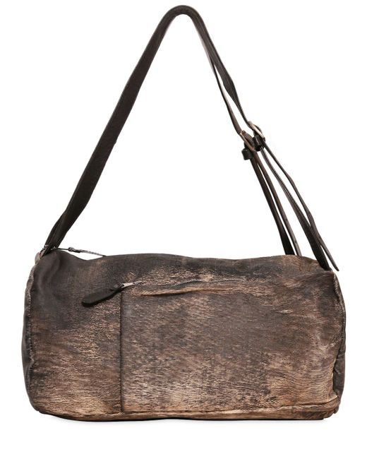 Giorgio Brato CARVED WASHED LEATHER DUFFLE BACKPACK