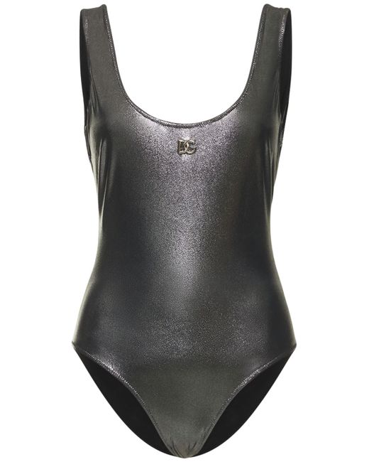 Dolce & Gabbana Laminated Jersey Onepiece Swimsuit