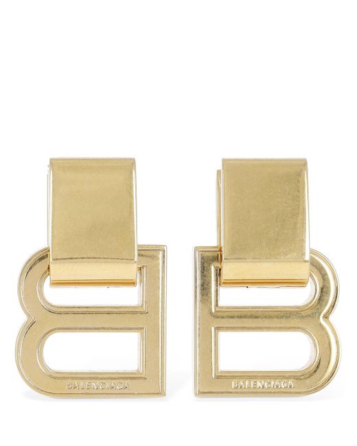 Balenciaga Hourglass Brass Earrings