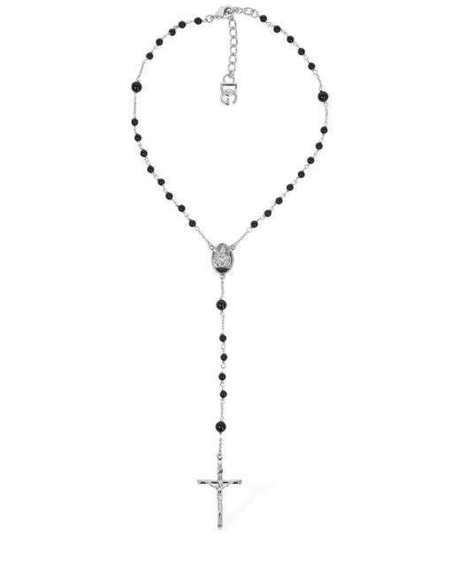 Dolce & Gabbana Rosary Stone Chain Necklace
