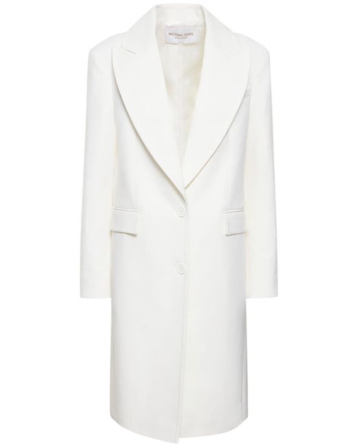 Michael Kors Collection Cotton Linen Single Breasted Long Coat