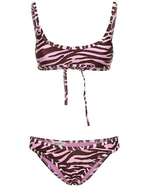 Attico Zebra Printed Bikini
